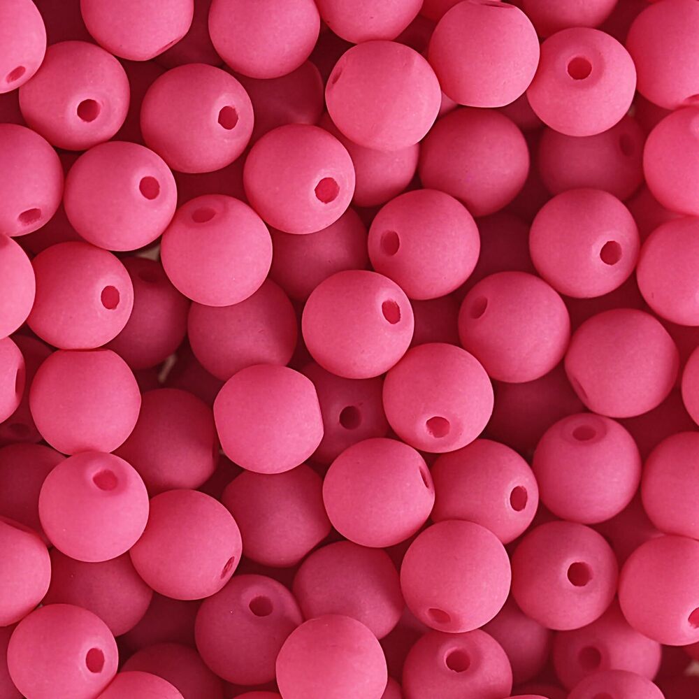 6929 Czech Glass Beads Strand 8mm White Alabaster Velvet Red Lychee, 69pcs